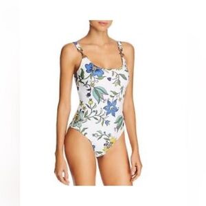 Tory Burch Ivory Love Floral One Piece Swimsuit